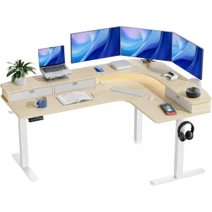 CHITOOMA L-Shaped Standing Desk